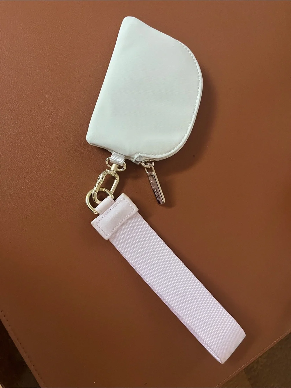 Lululemon Small Pink Strap Wristlet with Cream Coin Pouch NWOT